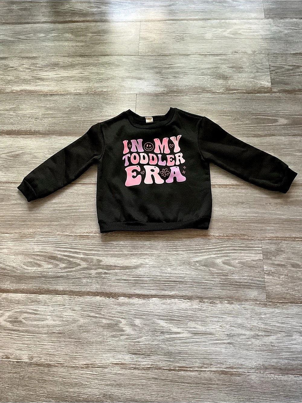 Kids Black Pink Graphic Sweatshirt